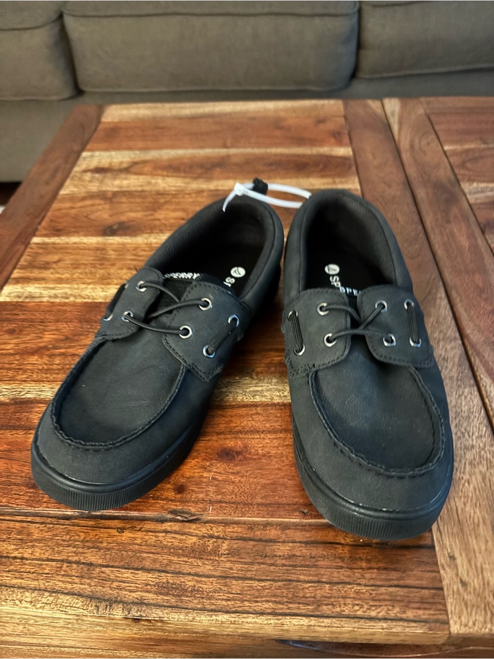 Sperry Kids Black Boat Shoes